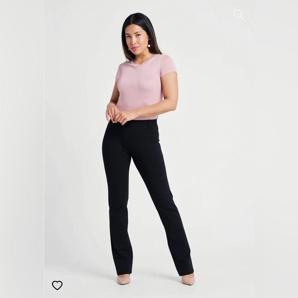 Betabrand Straight-Leg | Classic Dress Pant Yoga Pants Black Small Long